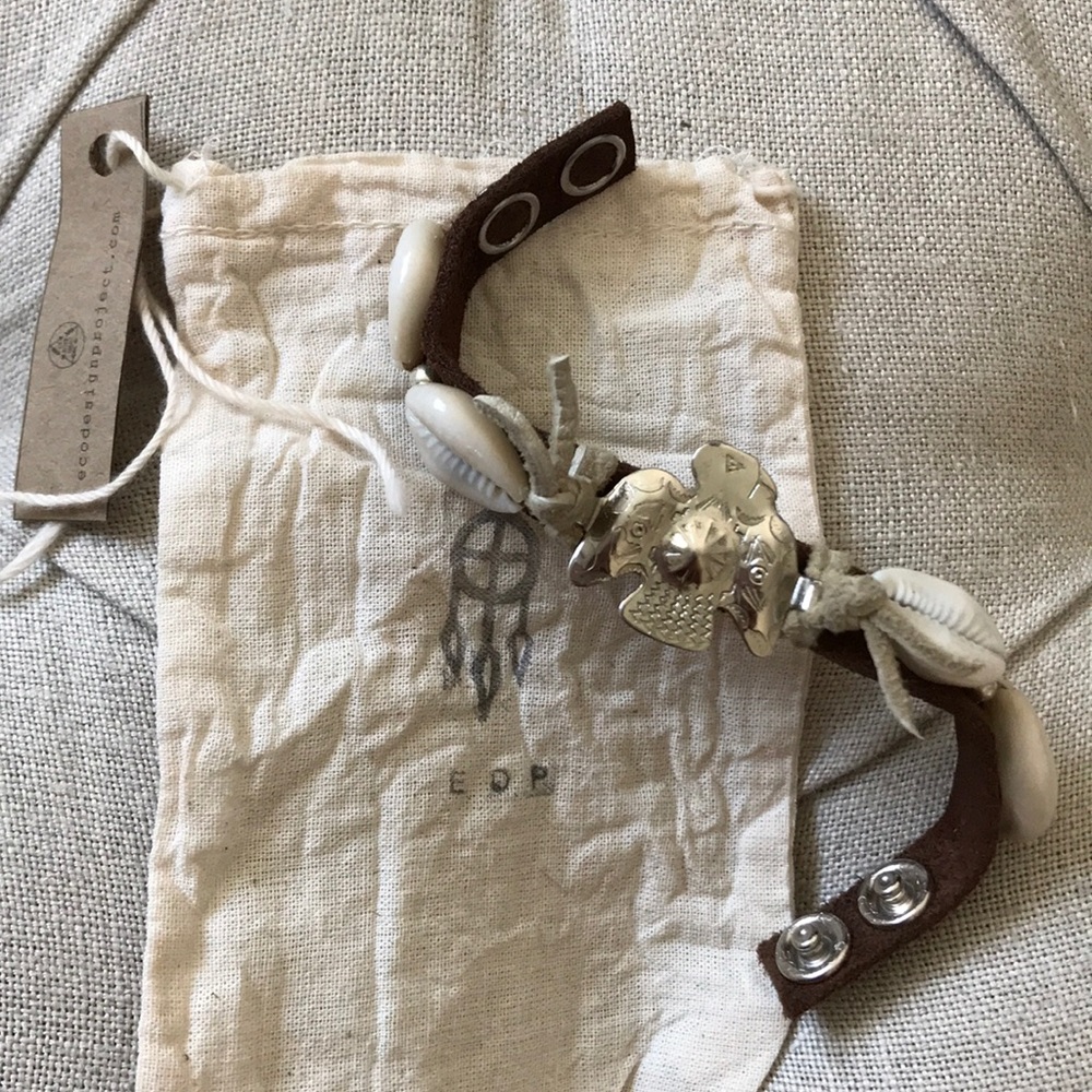 Hand Made Silver Eagle Concho Leather bracelet